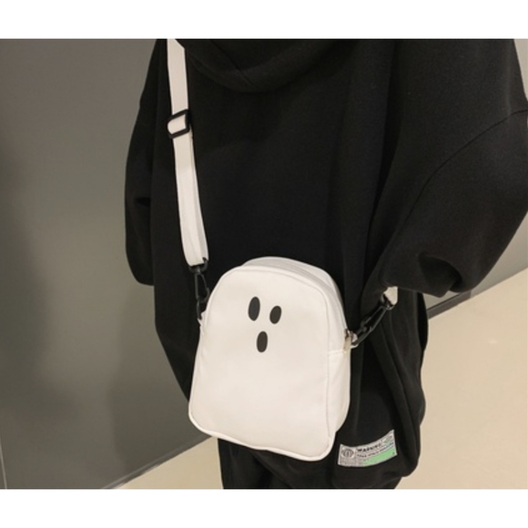 Casper Ghost Face Crossbody Bag Suprised Small Halloween Bag - Picture 3 of 11